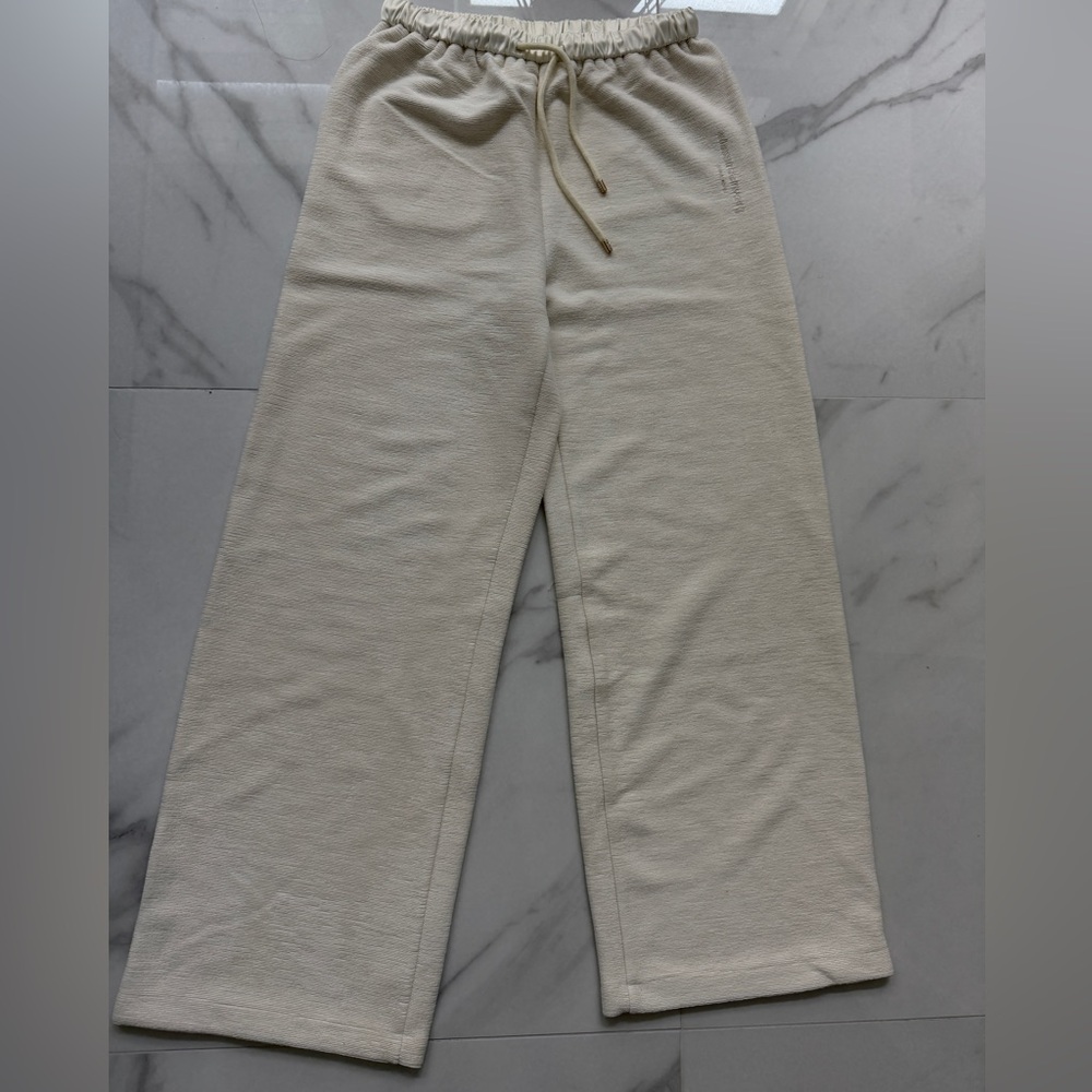 Alexander Wang Off-White Ribbed Lounge Pants, like new, XS